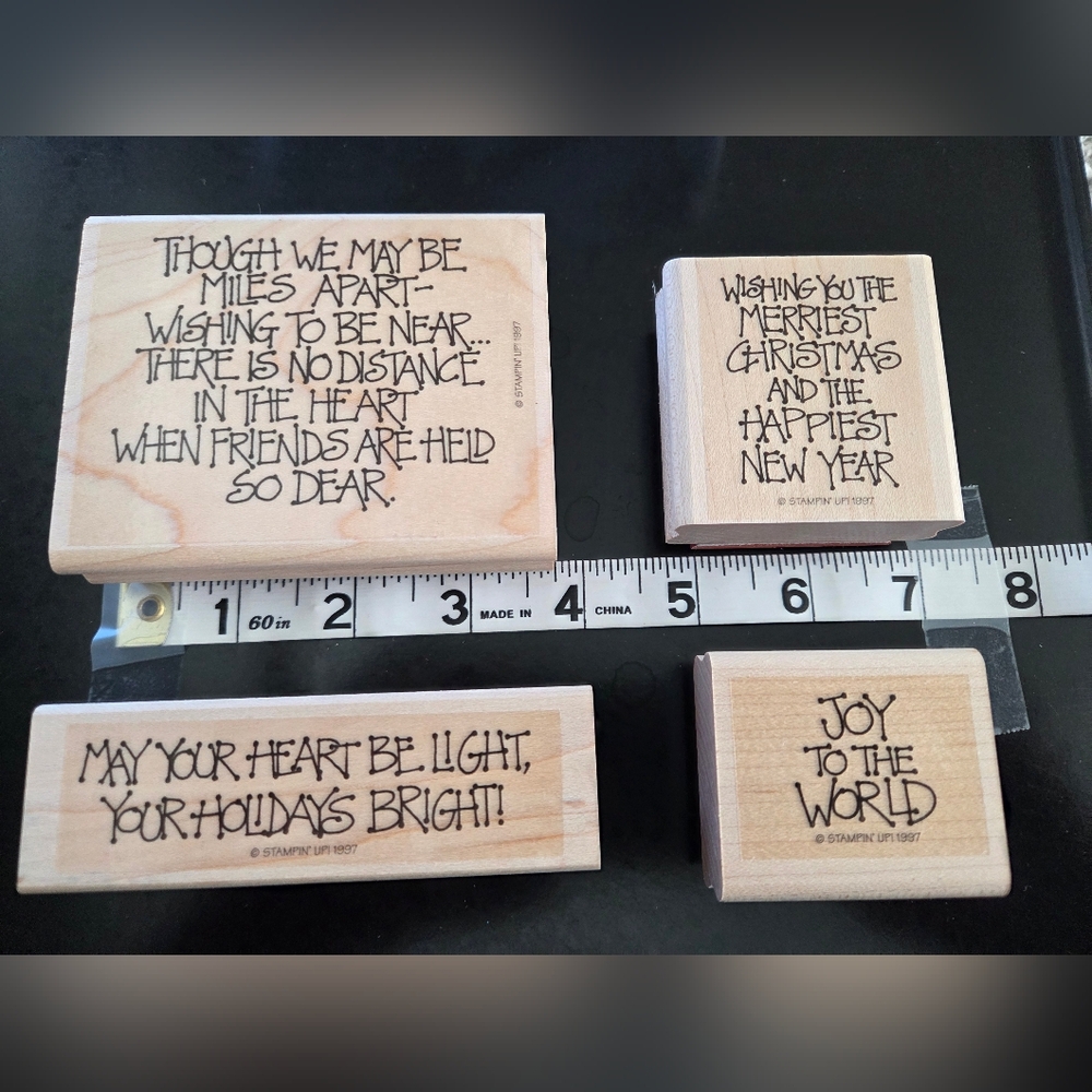 Stampin' Up! Wooden Stamp Set -- Joy Merriest Light Bright Friends